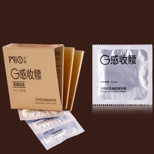【每人限購5盒，多購無效】米奧 G感收腰緊繃貼身避孕套 中號 3只裝