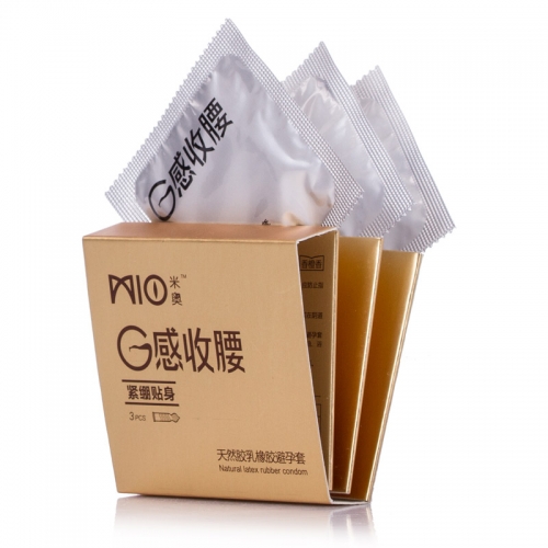 【每人限購5盒，多購無效】米奧 G感收腰緊繃貼身避孕套 中號 3只裝
