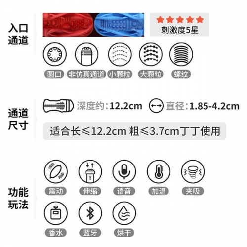 雷霆 708未來艙 全自動烘干 加熱伸縮吮吸發音 飛機杯