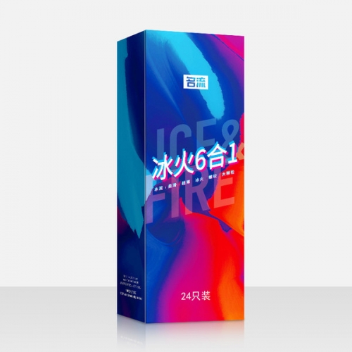 名流 冰火6合1組合裝避孕套 24只裝（新老包裝隨機發(fā)貨）